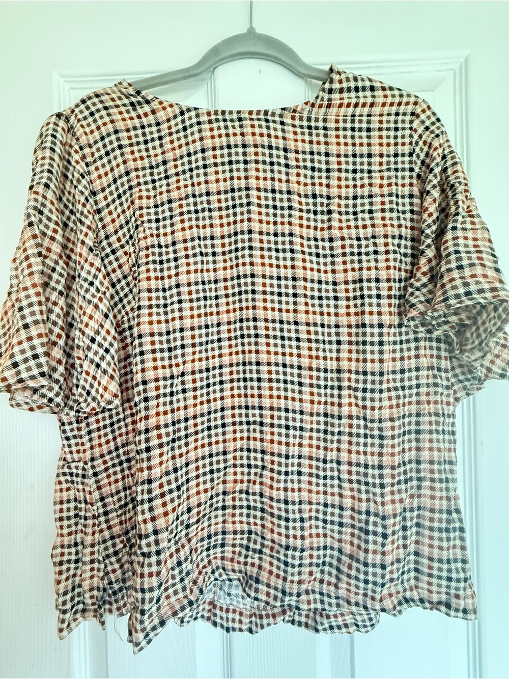 Women's Check Print Blouse